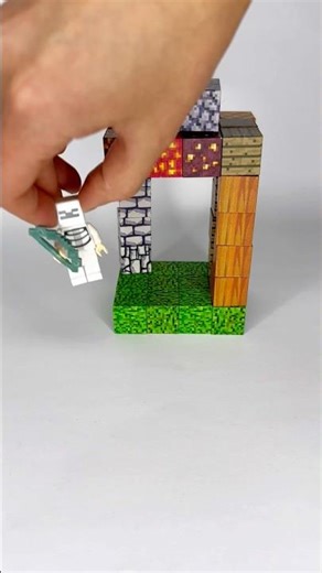 Minecraft IRL Build! #minecraft #satisfying #minecrafttutorial#shorts #shortsfeed