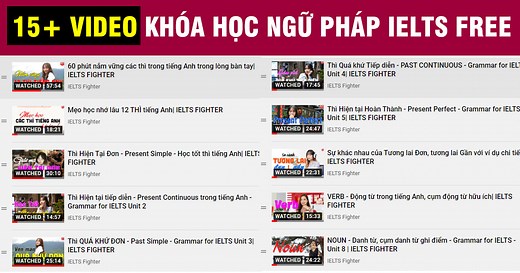 Khóa học Ngữ pháp tiếng Anh Grammar for IELTS online miễn phí, bài giảng từ giáo viên 8.5 IELTS