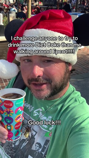 After 6 or 7 Diet Cokes a lesser man might blackout or run to the bathroom for a 5th time!!!! But not this guy!!!! #fyp #disney #disneyworld #epcot #funny
