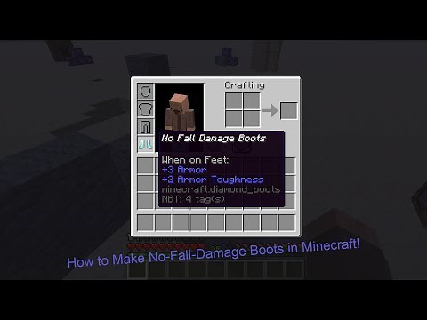 How to Make No Fall Damage Boots in Minecraft ( Command Block )