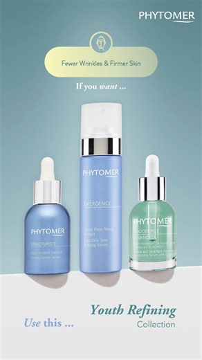 ✨ Find the perfect match for your skin ✨ Because every skin has its own needs — and Phytomer has the answer. 🌊 💛 Youth Refining Collection For fewer wrinkles and firmer, smoother skin. 🌿 Marine Balance Collection For less redness and a more balanced, calm complexion. 💧 Moisture & Calm Collection For deep hydration and lasting comfort. Ready to meet your perfect serum? 💙 Discover your collection and let your skin glow Phytomer From the Sea to the Skin. #phytomer #phytomermy #marinebiotechnol