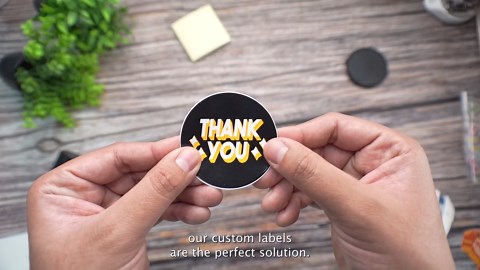 VulgrCo Custom Stickers, Image or Text- Vinyl Custom Labels Stickers Personalized - Waterproof, Dishwasher Safe, Fade Resistant, UV Protected Business Labels