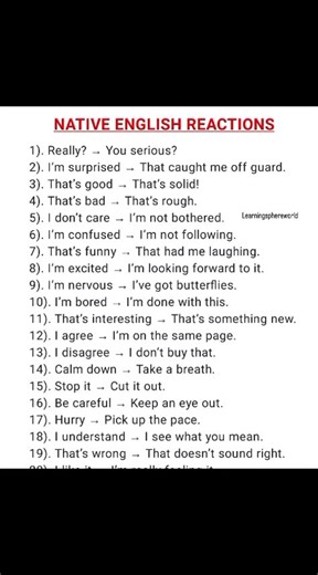 20 Native English Reactions You Must Know 🤯 | Sound Natural Instantly 💬🔥
