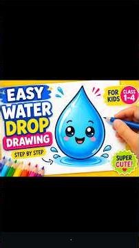 cute water droplet step by step #learning #education#classproject