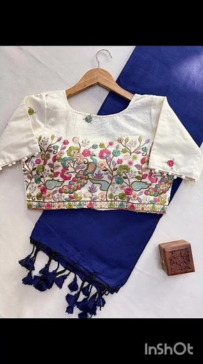 trending khadi cotton with #readymade blouse # door delivery