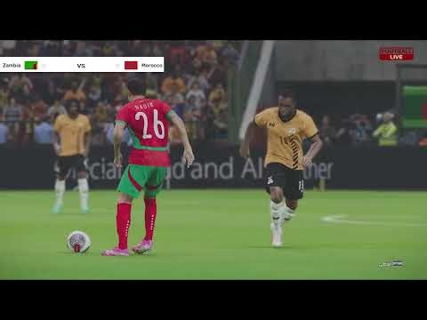 المغرب و زامبيا | لعبة محاكاة مباراة اليوم | LIVE pes 2021