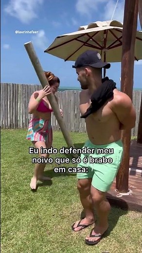 Laura indo defender Waguinho😂