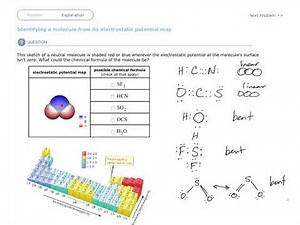 Aleks Identifying a molecule from its electrostatic potential map