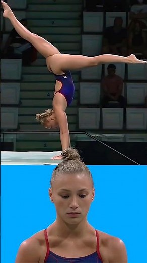 Women's Diving Amazing Hand-stand Diving 😱 Maycey Adrianne Vieta #sports #diving #ytshorts