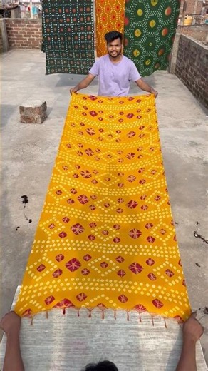 Bandhani Saree Making Process: The Traditional Indian Tie & Dye Technique #youtubeshorts #viral