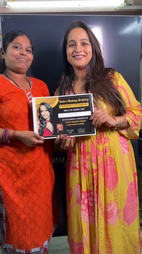 Veda Ambi on Instagram: "#vedas #makeup #artistry ….certification day….successfully completed my 2 nd masterclass…it was very informative and educational workshop 👍🏻👍🏻🫰"