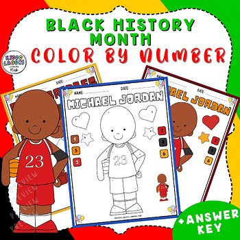 Black history month color by number , African-American  Activities & Worksheets
