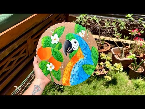 PINTANDO UMA ARARA AZUL