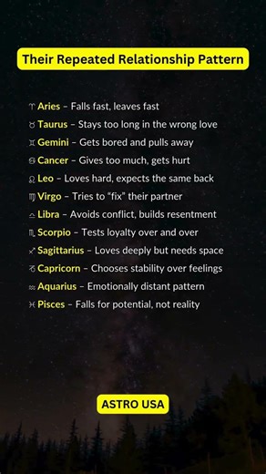Their Repeated Relationship Pattern (By Zodiac Sign) #zodiac #zodiacsigns #shorts #tarot