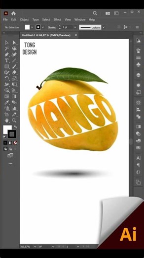 Adobe Illustrator 2025 Tricks - How to add text to objects. Mango PNG