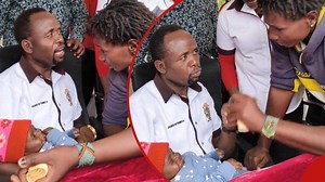 Governor Natembeya warms hearts after gently holding baby for needy slum woman