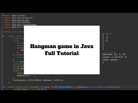 Hangman game in Java Tutorial