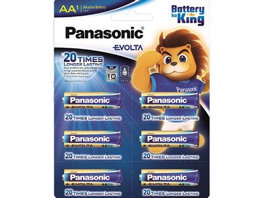 AA 6pcs Alkaline Batteries EVOLTA - Panasonic India