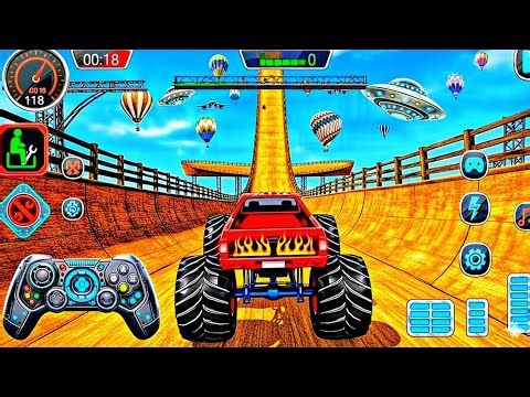 Monster Truck Mega Ramp Impossible Driver - 4x4 Ultimate Car Stunts GT Racing- Android GamePlay #4 