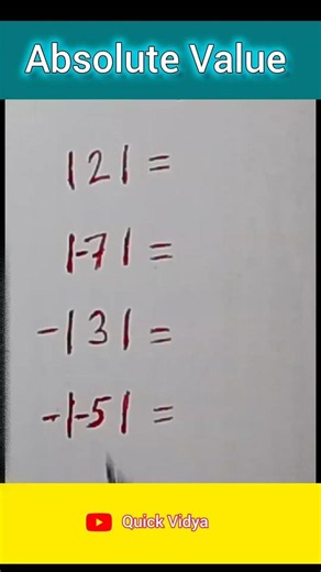 Absolute Value #maths #mathstricks
