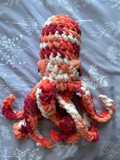Handmade Octopus Crochet Multi-color Plush Stuffed Animal Squid - Etsy