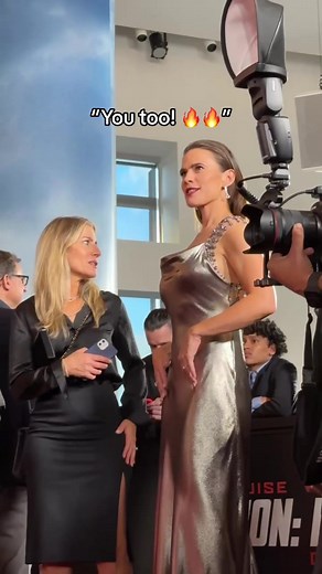 Hayley Atwell and Rebecca Ferguson on the Mission Impossible Red Carpet