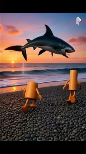 ​Shark Cures Sadness! 🔥 | Crying Log vs. The Great White 🦈 #brainrot #animationmeme