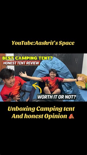Best Camping Tent for Beginners? | Real Test & Review Aaskrit’s Space brings you honest, real-world camping gear reviews. In this video, I test this camping tent’s quality, setup, comfort, and value — no hype, just truth. Perfect for beginners, travelers, and outdoor lovers ⛺🔥 #CampingNepal #AaskritsSpace #TravelGear #BudgetCamping #YouTubeNepal