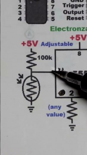 Simple 555 Timer LDR Nightlight Circuit Using Low Side Light Dependent Resistor