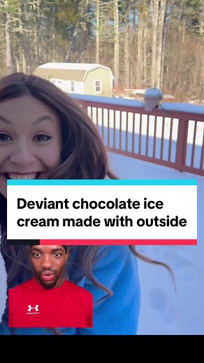 Deviant Chocolate Ice Cream Made with Fresh Snow