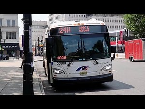 New Jersey Transit: 2020 New Flyer XD60 #20808 on the 24 (24E & 24H) in Newark and Orange
