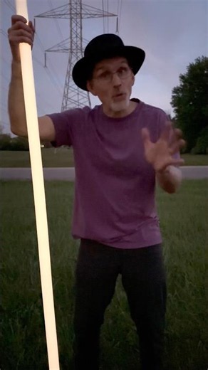 Fluorescent Tube Trick Under Power Lines! ⚡️