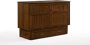 Amazon.com: Alpine Queen Murphy Cabinet Bed, Heritage Brown : Home & Kitchen