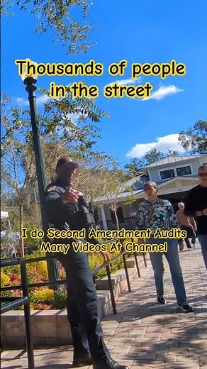 Thousands of people in the street - I do open carry Second Amendment Audits - banned for 38 years