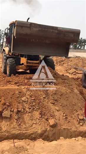 A backhoe operating on site. #construction #machine #asmr
