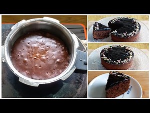 Chocolate cake in pressure cooker | Birthday Cake in cooker | 3 ingredients Easy cake recipe
