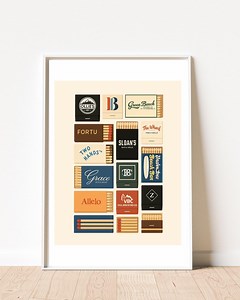 Custom Matchbox Digital Art Print – Personalized Printable Matchbox Illustration, Unique Gift for Anniversary, Wedding, or Birthday - Etsy