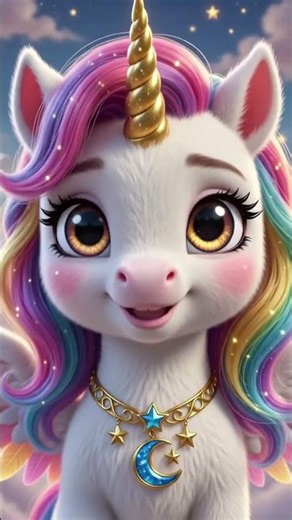 🦄 Luna the Magical Unicorn's Rainbow Adventure 🌈✨ | Cute Cartoon Story #Shorts