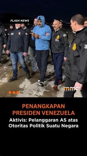 MMC Reborn on Instagram: "Penangkapan Presiden Venezuela, Aktivis: Pelanggaran AS atas Otoritas Politik Suatu Negara | Flash News Pada Sabtu dini hari (3-1-2026), pasukan militer AS melancarkan serangan dan pengeboman di Caracas dan wilayah lain di Venezuela. Kemudian menangkap Presiden Venezuela Nicolas Maduro dan istrinya secara paksa. Hal ini merupakan bentuk pelanggaran yang dilakukan AS untuk kesekian kalinya. Bagaimana selengkapnya? Jangan lupa di share ya! #venezuela #amerika"