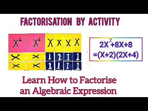 Factorisation by Activity | Class - 8 Math Project | Factorisation of Algebraic Expression #viral