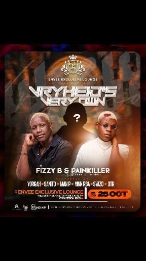 Sikhona nase EnVee Ma Vryheid amahle Let's Meet at Vryheid Our hometown 🚀🔥🔥🔥 Fizzy B , Payn Killar , Petee Il & @Fane The Vox will be rocking the stage with your favorite hits list 🎶🔥, get your tickets and don't miss out! #Abalahli_Hit_Makers #Ubuhlobo | Payn Killar