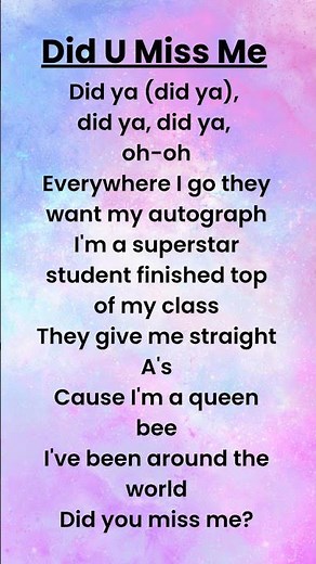 Did U Miss Me – Unicorn Academy | Lyrics #Shorts