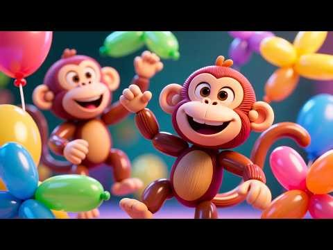 Balloon Animal Parade With Baby 🎈🐻 Fun Balloon Song for Kids | Learn Colors & Shapes
