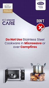 Never use stainless steel cookware in a microwave or over open flames. Doing so risks sparks, damage, and safety hazards. Follow proper heating methods for longevity and safe cooking. https://www.elgiultra.com/products?utm_source=instagram&utm_medium=post&utm_campaign=dailypost-2025 #Elgiultra #ultrakitchenappliance #ultracookware #cookware #CookwareCare #MicrowaveOven #SafetyHacks #stainlesssteel #stainlesssteelcookware #kitchentips #KitchenTipsAndTricks #ultrawetgrinder #UltraPressureCooker #u
