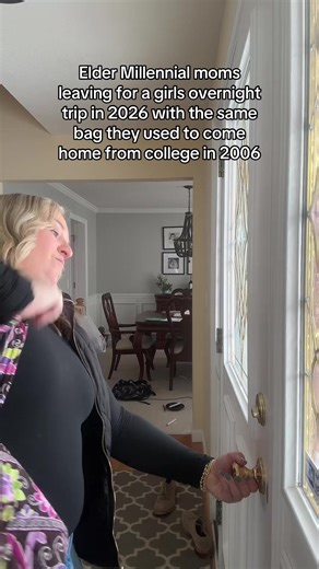 And bachelorette parties and weddings and college reunions and in the hospital when having a baby and…. 😅 #eldermillennial #verabradley #girlsnightout #momlife