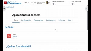 Aula virtual: Compartir y configurar cursos | Mediateca de EducaMadrid