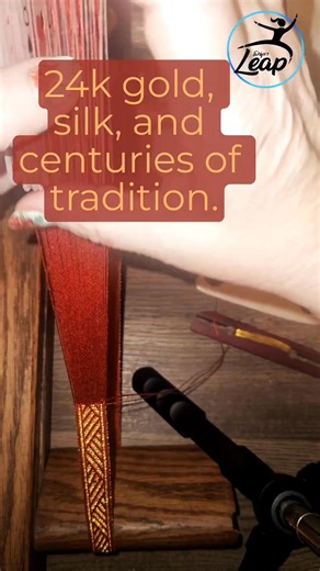 24k gold wrapped silk, woven by hand using tablet weaving—a technique older than looms, older than nations. Every turn of the cards shifts light, texture, and history into cloth. No machines. No shortcuts. Just silk, gold, and patience. Textile reference: Geijer, Agnes. Birka III: Die Textilfunde aus den Gräbern. Uppsala: Almqvist & Wiksell, 1938. #drifasleap #tabletweaving #handmade #24karatgold | Drifa's Leap