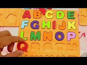 Learn ABC, 123 with Spellings & Shapes | Wooden Puzzle Board Fun for Kids