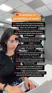 542K views · 2.3K reactions | Gaslighting isn’t limited to personal relationships. It can show up at work too. Here are some subtle (and not-so-subtle) signs to look out for. Learn how to recognize the red flags early and protect your mental well-being. No one should feel like they have to question their reality just to keep a job. #gaslighting #toxicworkplace #redflags #careeradvice | Resume Genius | Facebook