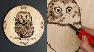 Artist Crafts the Most Amazing Wood Burning Clock